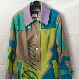 London Fog painted trench coat